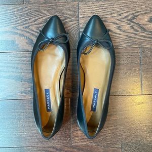 Margeaux The Pointe Black Nappa flats - Size 7 (Wide)